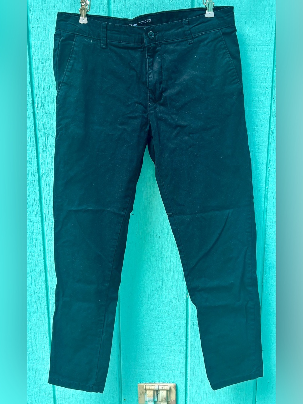 Zara Man DNWR Fitted Chino Pants in Black Size 32